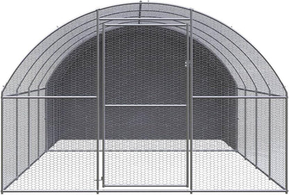 JUDYY Kippenhok voor buiten, 3 x 4 x 2 m, van verzinkt staal, kippenhok en kooi, kippenhok voor buiten 3095473 - QUORE