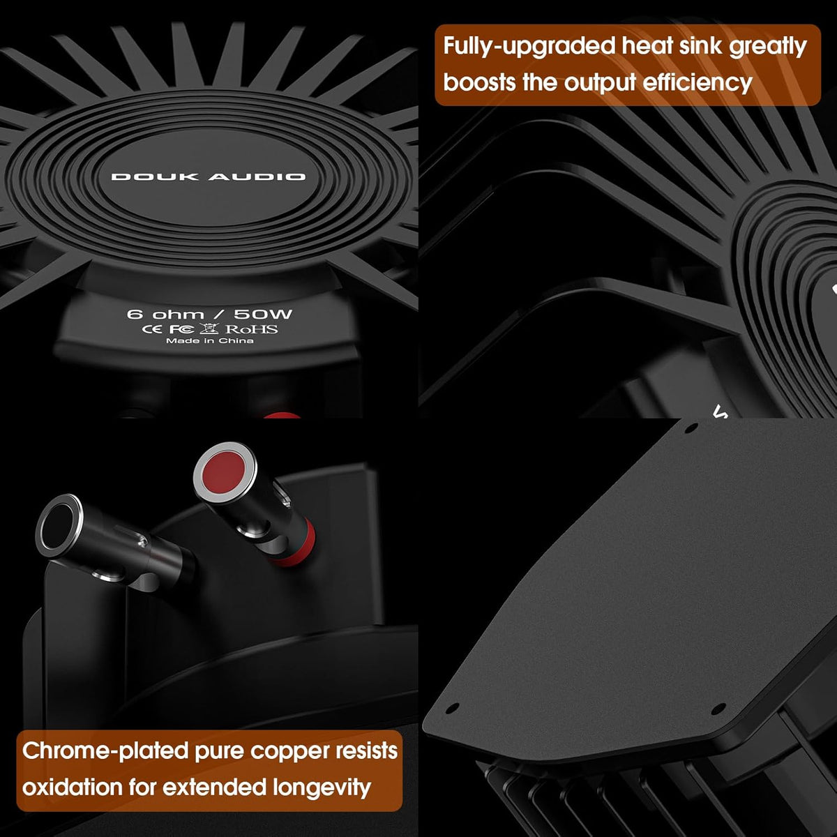 Douk Audio BS-1 Bass Shaker: 50W High Power Buttkicker - Tactiele transducer - Subwoofer dieptepunten voor thuisbioscoop, auto audio en gaming stoel vibratie onderdompeling (1 paar)