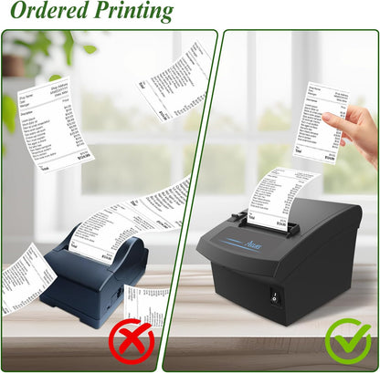Bonprinter – Thermische Bonprinter – Kassabonprinter – Kassaprinter – Ticketprinter – 80 Mm – 250 Mm/S Met Automatische Snijder En Zoemer