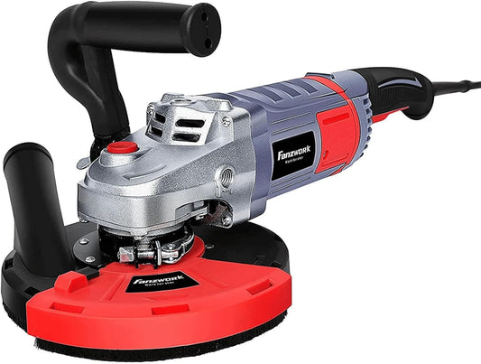 FANZTOOL Betonslijper, betonfrees, set met diamantslijpkop en afzuigkap (2000 W/180 mm)