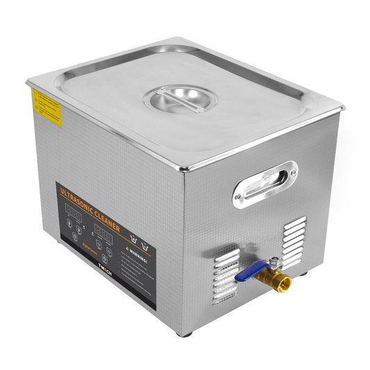 Ultrasone Reinigingsmachine – Ultrasoon Reiniger – Ultrasoon Bad – Sieradenreiniger – Metaalreiniger – 15L Tank – Roestvrij Staal – Instelbare Timer 1-30 Min – Verwarming 0-80°C