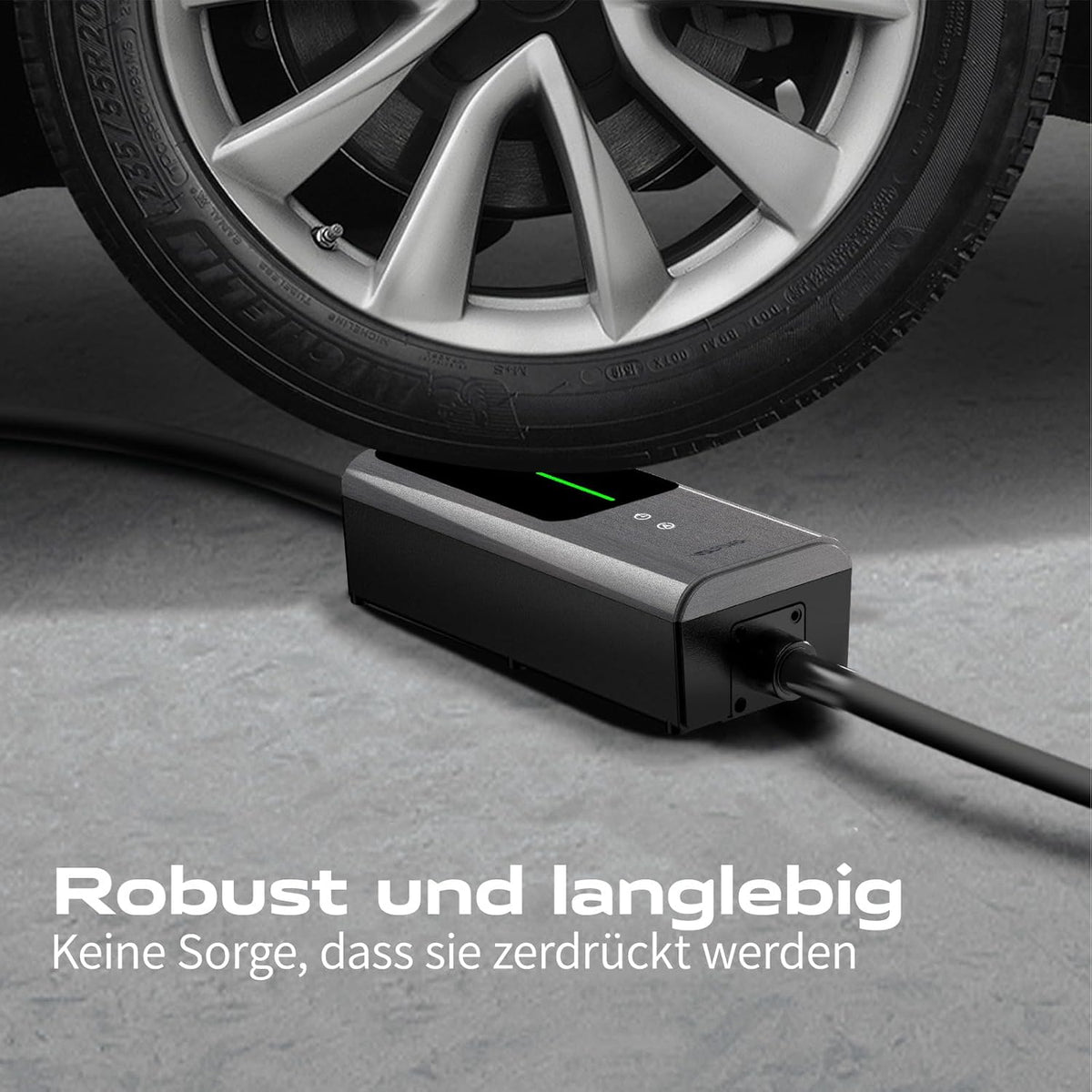 Type 2 oplaadkabel Schuko 3,68 kW | 6-16 A | 5 m, 1-fase EV oplader met bestuurbaar digitaal display, IP65 voor elektrische auto's IEC 62196-2 PHEV