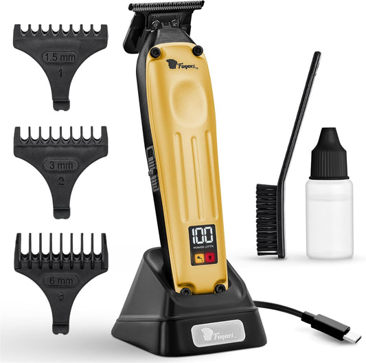 Tondeuse Goudkleurig – Trimmer – Baardtrimmer – Haartrimmer – Contourtrimmer – Borstelloze Motor – Zero Gap Messen
