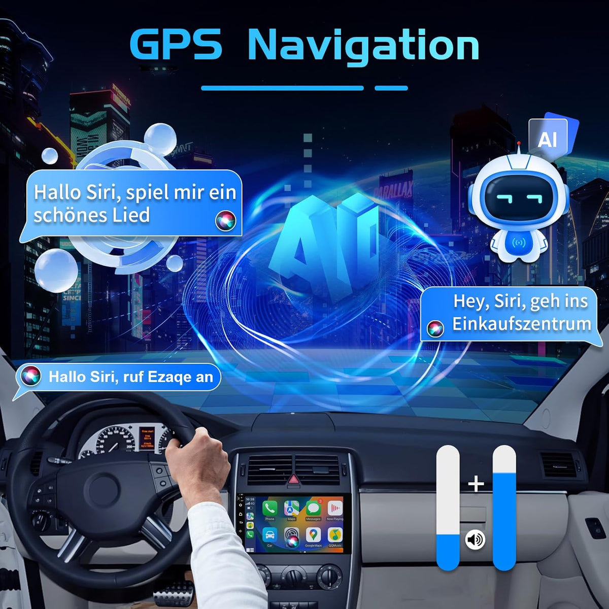 64G + 4G 8Core (2CA75+ 6CA55) Android 14 autoradio 9 inch met display voor Mercedes Benz B200 Sprinter Vito W639 Viano W169 W245, autoradio Dual DIN met Canbus MirrorLink Navigation SWC ect