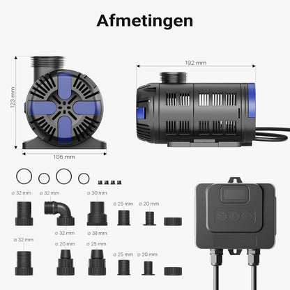 SunSun CET-8000 traploos regelbare vijverpomp SuperECO van 500 tot 8000l/h bij slechts 80W