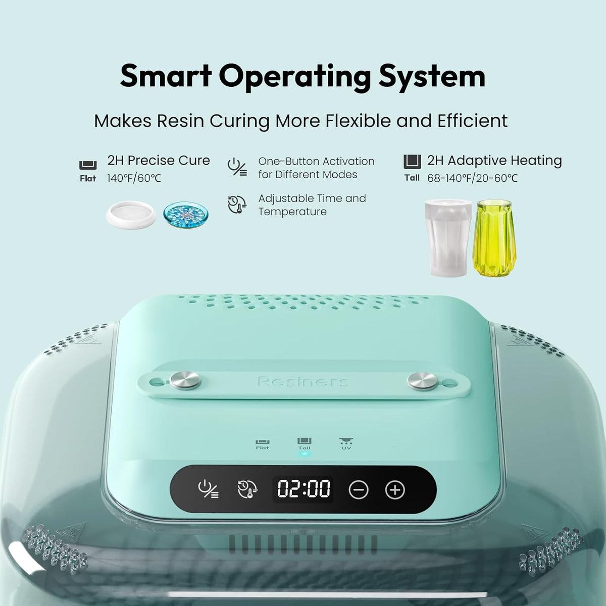 Resiners Hars Uithardingsmachine G3 met UV-licht voor hars, snel uitharden in 2 uur/1 minuut, inclusief siliconenmat, harsuitharder voor epoxy-gietvormen, sieradenfabricage, DIY-decoratie