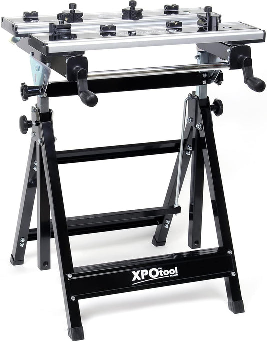 Wiltec mobiele werkbank tot 100 kg – inklapbare werktafel – verstelbare hoogte 77-107cm – kantelen