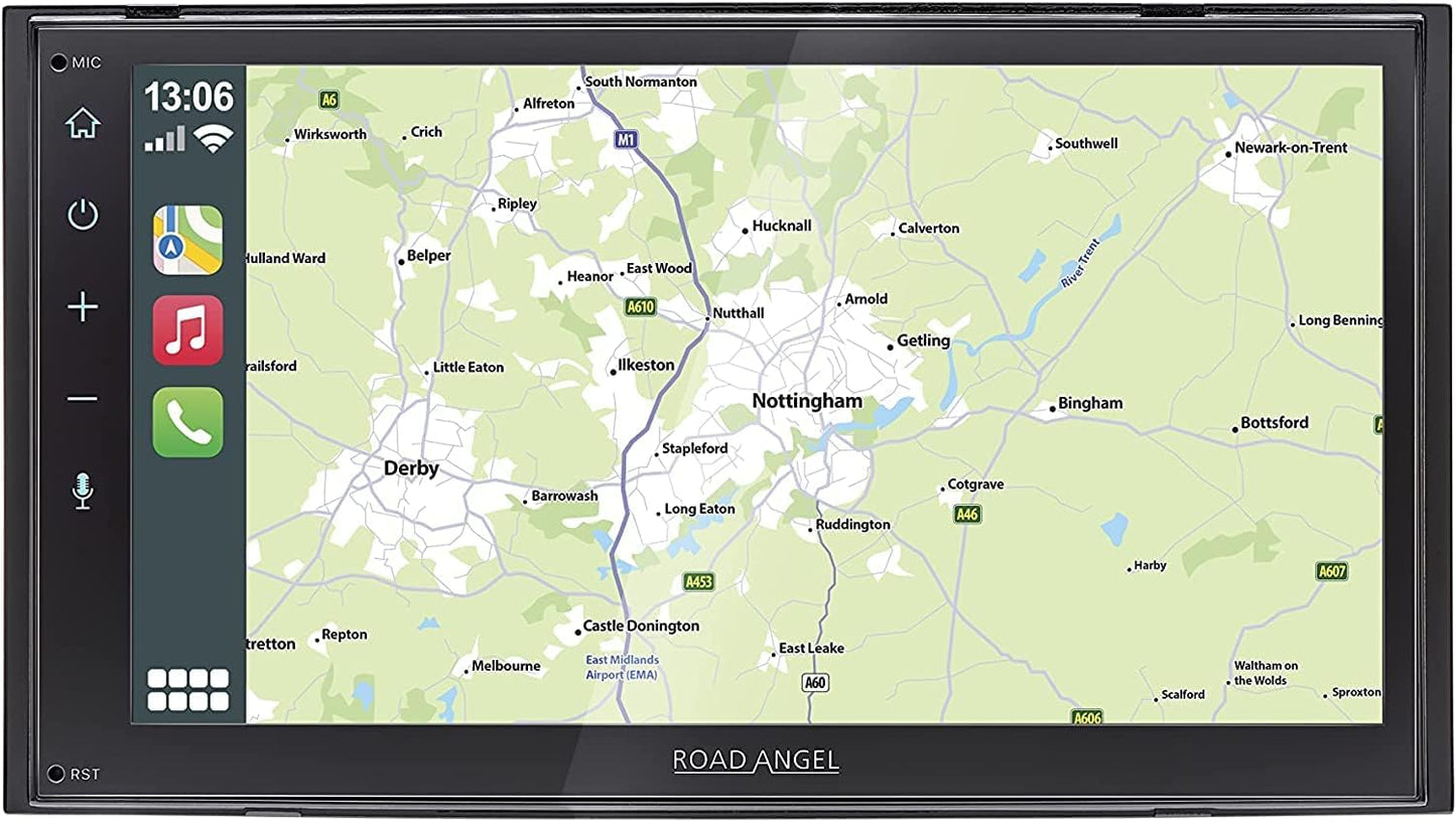 Road Angel RA-X621BT Autoradio met Apple Car Play, Android Auto, 7 Inch Capacitief Touchscreen, Bluetooth, Spotify, WAZE, Sat Nav, Zwart