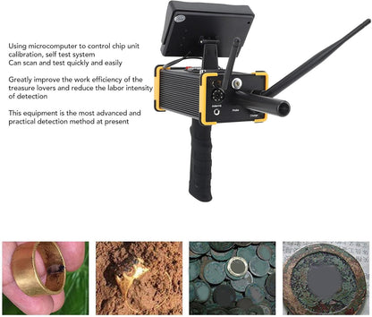 Ciciglow Draagbare metaaldetector, zeer nauwkeurige, goud- en zilverdetector met scherm voor metaaldetectie (EU-stekker 100-240 V)