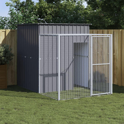 Tidyard Chicken Coop Chicken Coop with Spout Chicken Coop for Small Animals Poultry House 165 x 251 x 181 cm (L x W x H) for Bird Cage, Small Animals, Pet Cage, Steel