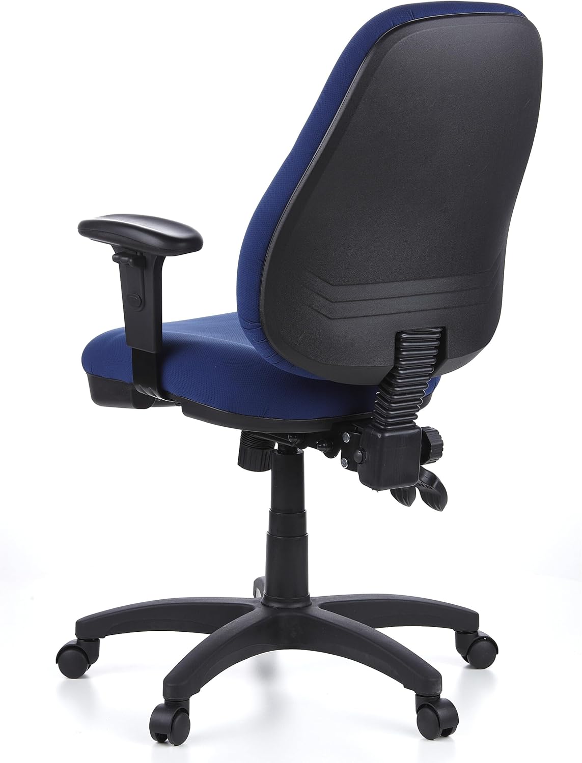 hjh OFFICE 702020 bureaustoel draaistoel Zenit Pro stof, blauw, extreem dikke vaste bekleding, zeer goede verstelmogelijkheden, in hoogte verstelbare armleuningen, ergonomische bureaustoel