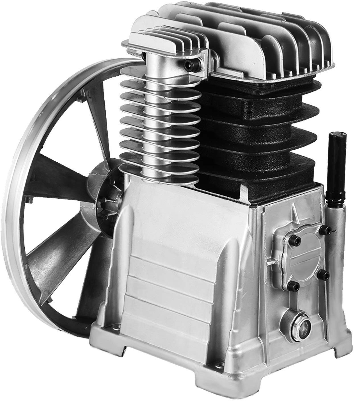 Luchtcompressorkop – Compressorpomp – Persluchtpomp – Zuigercompressor – Cilinderkop – 3 pk Vermogen – Robuuste Aluminium Behuizing
