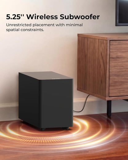 TV-Soundbar Met Draadloze Subwoofer – Soundbar Set – Geluidsbalk – Home Cinema Set – Speakerset – 240 W Piekvermogen – App-Bediening En Bluetooth 6.0