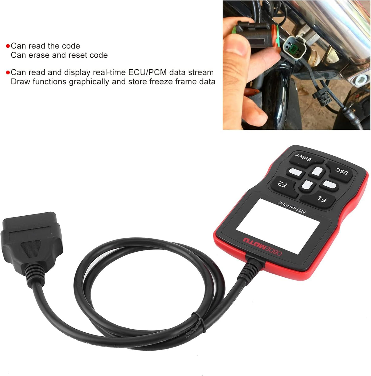 OBD2 Motor Scanner – Auto Diagnose Tool – Foutcode Uitlezer – Motor Error Scanner – Auto Diagnose Scanner – 2,4 Inch Kleurenscherm – Live Data Weergave