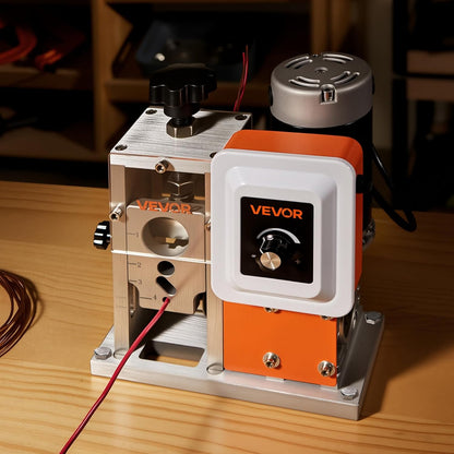 VEVOR Electric Stripper Machine, 1.5-40mm, 400W, Motorized Cable Stripper, 9.84 IPS (15m/min) Wire Peeler with Knives, V Shaped Wheels, Cooling Fan, Cable Peeler