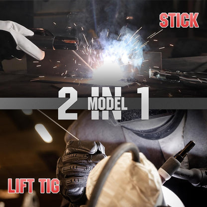 YESWELDER 205Amp ARC Lasser 230V MMA/Lift TIG draagbare Stick Lasser, Grote LED Display Digitale Inverter IGBT Lasmachine met Hot Start Arc kracht, Anti-Stick