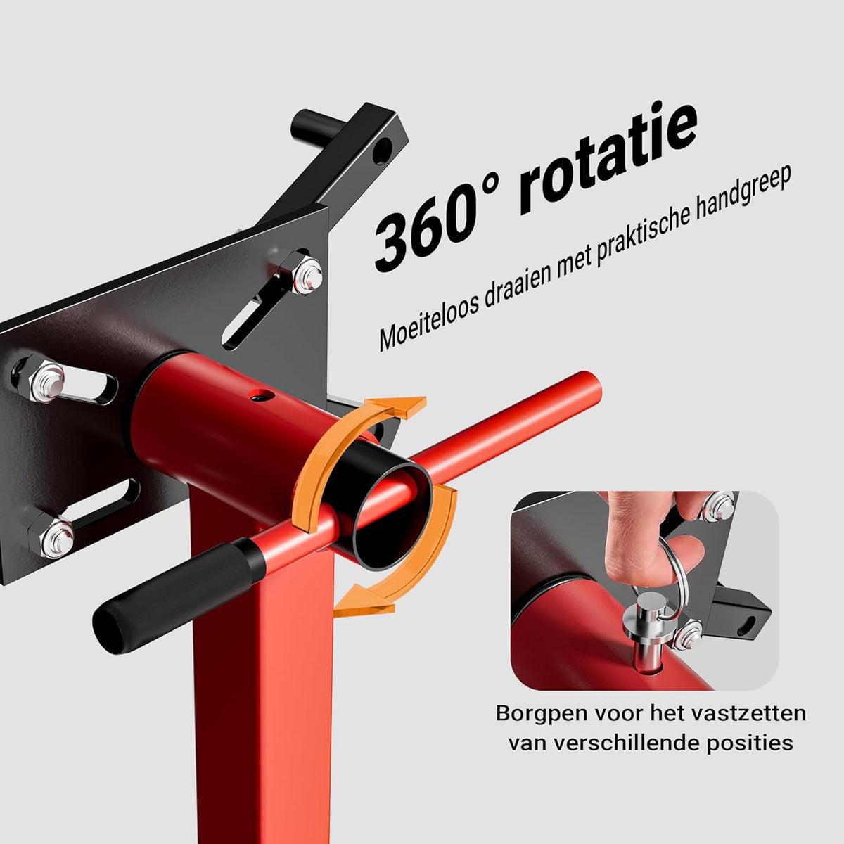 Wiltec motorbloksteun tot 570 kg, stalen motorstandaard voor het tillen van automotoren, motorsteun met wielen voor reparaties en onderhoud