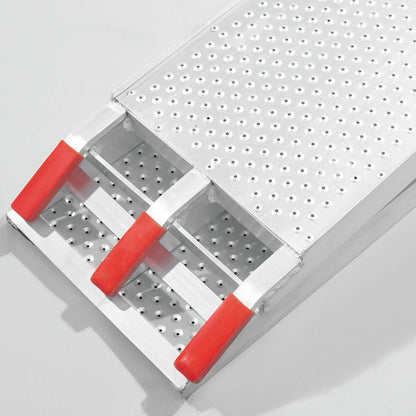 2x oprijplaten aluminium - 215 cm 680 kg - oprijplaat motoroprijplaat oprijsteun opvouwbaar