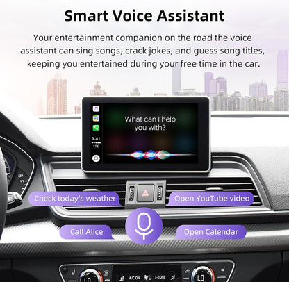 EZoneTronics Draadloze CarPlay & Android Auto Retrofit Kit Decoder voor Audi A4/A5/A6/A7/Q2L/Q5L/Q7 2014-2022 met MIB/MMI 3G Plus Systeem Draadloze Adapter Plug & Play Upgrade Box met SWC Mirrorlink