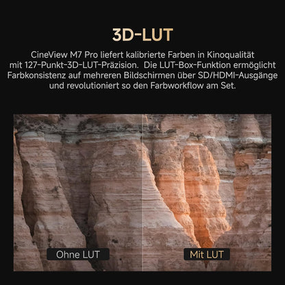 Accsoon CineView M7 Pro 7" 4K60 Camera Field Monitor & Dual-Band Transmitter & Receiver met SDI/HDMI, LUT-ondersteuning, Live Streaming, Touchscreen, 3-in-1 Draadloos Videosysteem voor Filmmaken