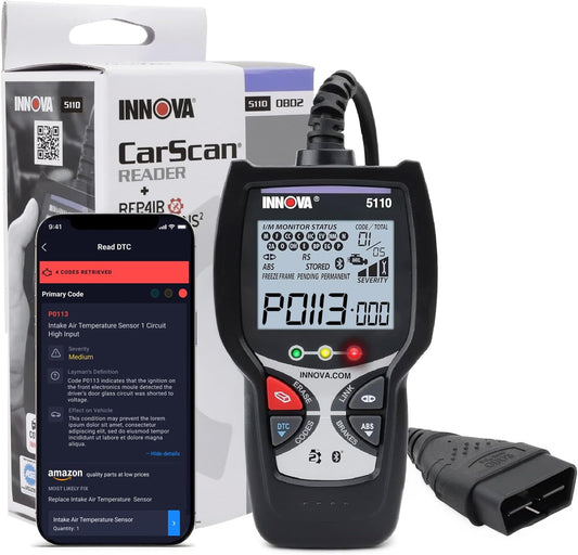 OBD2 Codelezer – Auto Diagnosetool – Foutcodelezer – Motorcode Scanner – ABS Scanner – Emissiestatus Controleren – Inclusief Gratis RepairSolutions2 App
