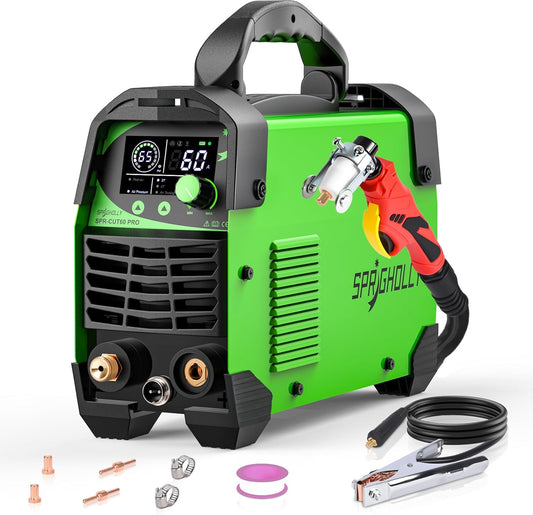 CUT60 PRO Upgrade 60A IGBT Plasmasnijder 240V - Max. 16mm staalsnede, 10mm zuivere snede - Met Digitaal LED-Display, Gemakkelijk te starten & Overbelastingsbeveiliging