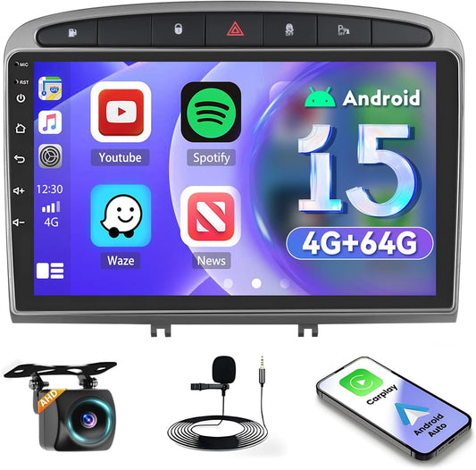 <font dir="auto" style="vertical-align: inherit;"><font dir="auto" style="vertical-align: inherit;">        Android car radio for Peugeot 308/408 2007-2015, wireless CarPlay Android Auto, 9 inch touchscreen, stereo, car, Bluetooth with GPS, Wi-Fi, DSP RDS