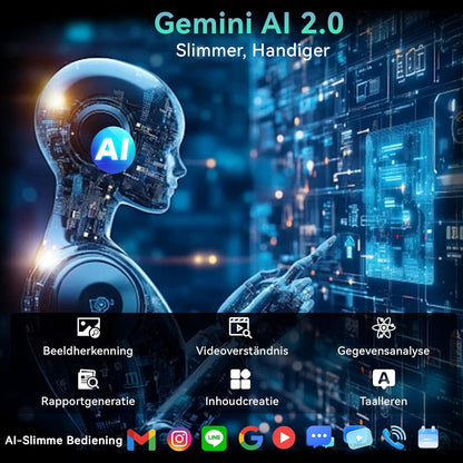 Tablet 11 Inch met Gemini AI, Android 16 Tablet met Hoe, Muis & Toetsenbord, Octa-Core, 24 GB RAM + 128 GB ROM + 2 TB TF, 1920 * 1200 HD Display, 90 Hz, 8MP + 13MP Dual Camera, 8000 mAh, Grijs