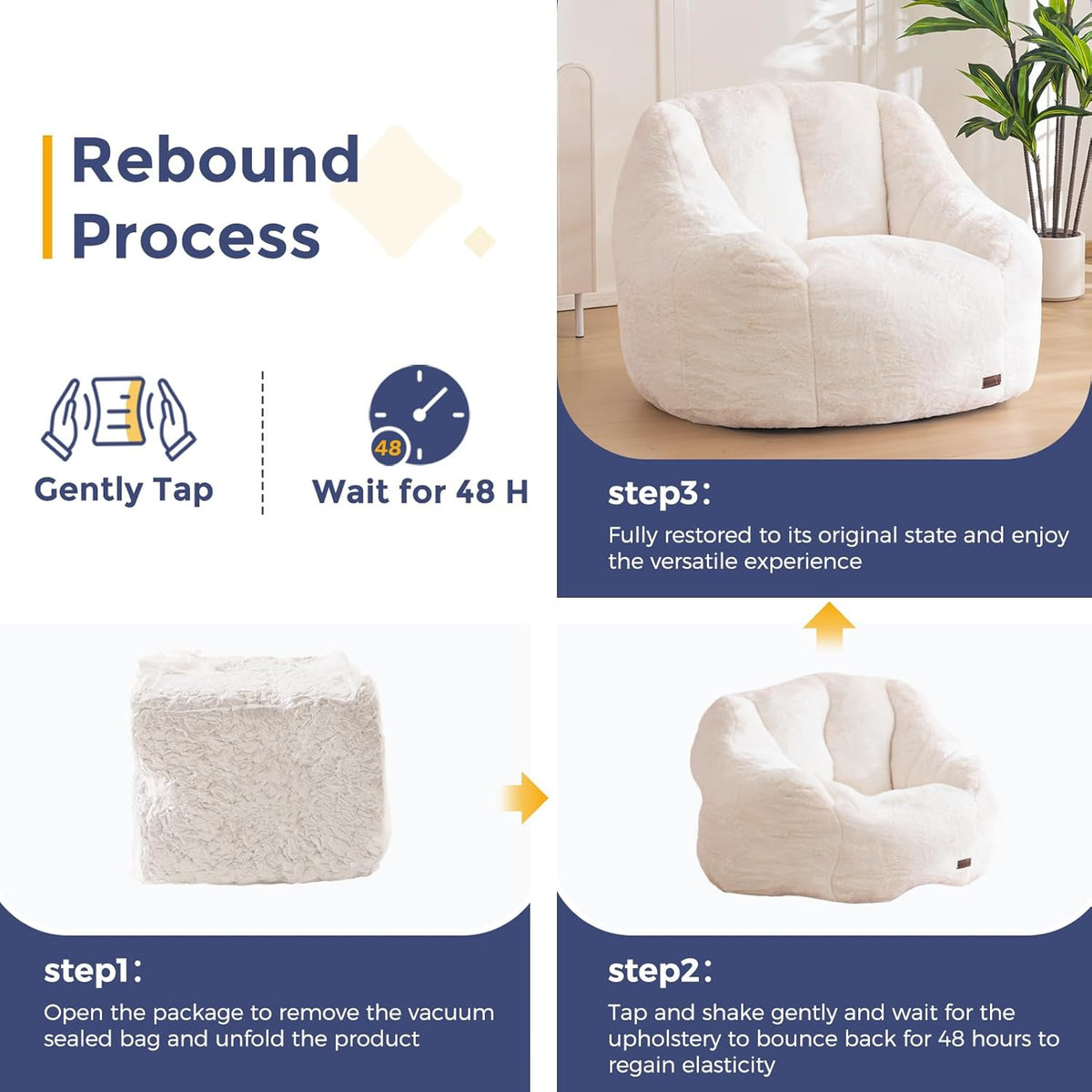 MAXYOYO Puff voor volwassenen en kinderen – Zachte imitatiebontstof, Solo Puff met vulling, Moderne bank, Ergonomisch en comfortabel, Fauteuil voor woonkamer en slaapkamer