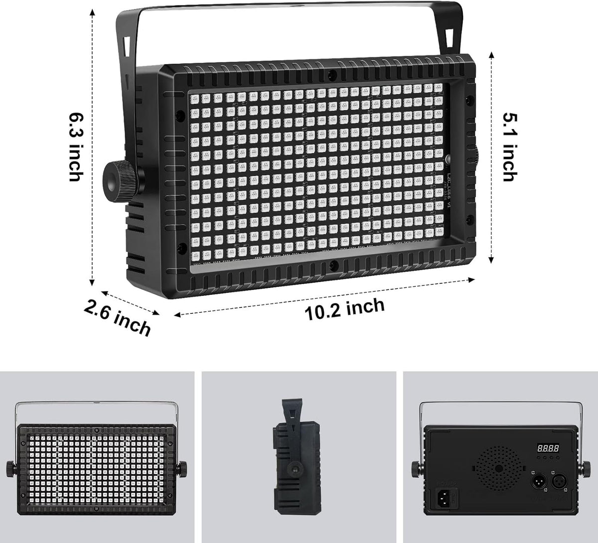 ZKYMZL LED Stage Strobe Effect Lights RGB DJ Licht met 48 Zones Chasing door DMX Control Geluid Activated Auto Play Wall Wash Uplight voor Evenement Concert Party Kerk Wedding Club Stage ... (2)