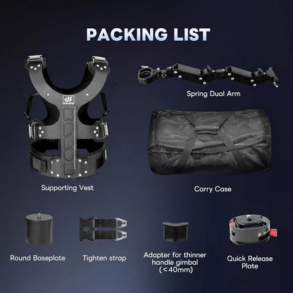 Thanos-SE Ultra Gimbal Steunvest met Snelle Ontgrendeling, Aanpasbare Steadicam voor DJI RS3, RS4 PRO, RS5 PRO RS2, RSC2, Ronin-S, Ronin-SC- Draagvermogen van 4,4-17,6 lbs voor Filmmakers