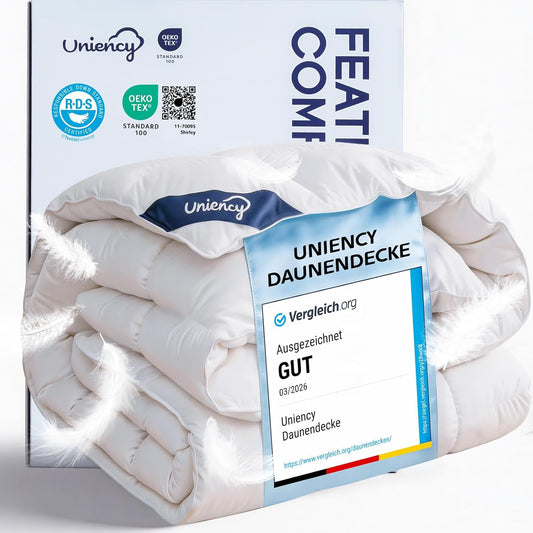 Donzen Dekbed 220x240 4 Seizoenen, 100% Katoenen Overtrek, Donsdekbed 240x220 All Season Warm, Dekbed Volumineus en Ademend Deken(Oeko-TEX en RDS Gecertificeerd, Wit, Vulgewicht 2100gr)
