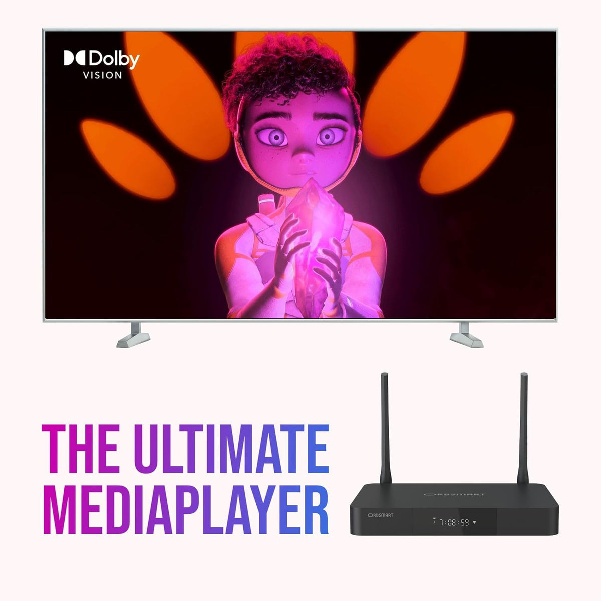 Orbsmart R82 High-End 4K UHD Mediaspeler voor Thuisbioscoop | Video HDR10+ & DV, Audio HD & DTS:X Passthrough | Volledige ISO Blu-ray/MKV Menu Ondersteuning via NAS/HDD | WiFi 6, Gigabit LAN, SATA
