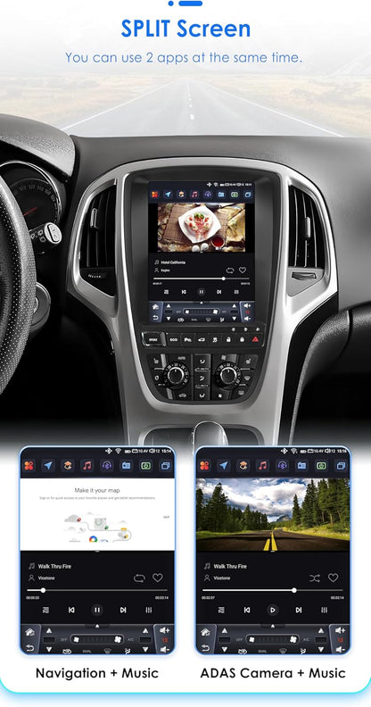 Android 13 Autoradio – Multimedia Speler – Inbouw Radio – Navigatiesysteem – Touchscreen Unit – 9,7 Inch QLED Scherm – Draadloos Android Auto & CarPlay