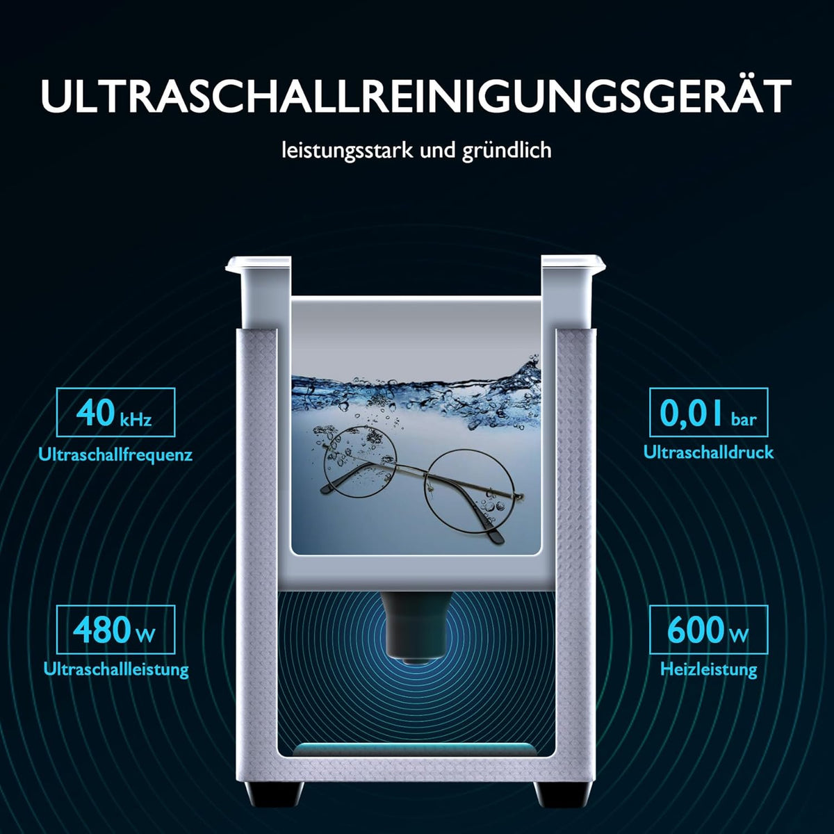 Ultrasoonreiniger – Ultrasoon Apparaat – Ultrasoon Bad – Schoonmaakapparaat – 22L – RVS 304 – 480W Ultrasoonvermogen