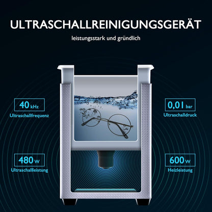 Ultrasoonreiniger – Ultrasoon Apparaat – Ultrasoon Bad – Schoonmaakapparaat – 22L – RVS 304 – 480W Ultrasoonvermogen