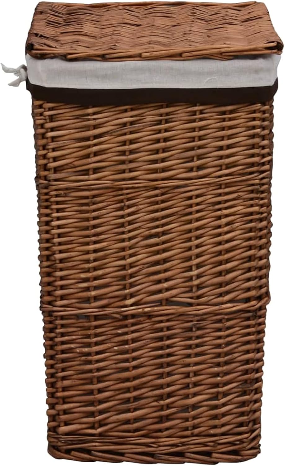 Wasmand – Wasbox – Wassorteerder – Opbergmand – Waszak – Handgevlochten Wilgentakken – Ruime Inhoud 43x34x57,5 cm