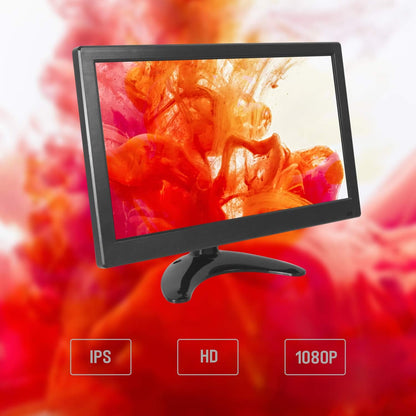 CCTV-monitor, 12 inch, lcd IPS, 1920 * 1080, audio video, display met USB/VGA/AV/BNC/HDMI-scherm, draaibaar, voor Raspberry Pi House bewakingscamera, pc, DVR, IP-camera