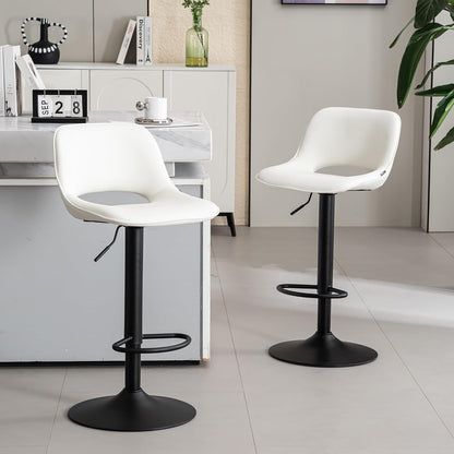YOUNIKE Bar stool set of 2 white - QUORE