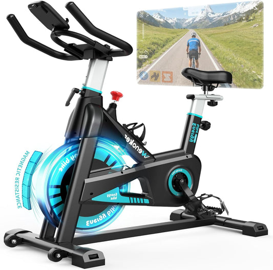 Spinningfiets – Fitnessfiets – Hometrainer – Indoor Bike – Blue Met App – Magnetisch Weerstandssysteem 0-100 Niveau’s – 16 kg Vliegwiel & Bluetooth Connectiviteit - QUORE