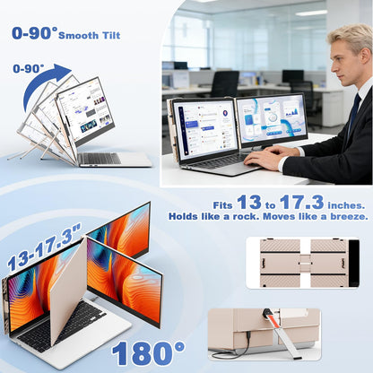 Draagbare Monitor – Mobiel Scherm – Extern Display – Laptop Scherm – Tweede Scherm – Ultra Dun & Lichtgewicht – Full HD 14,1 Inch