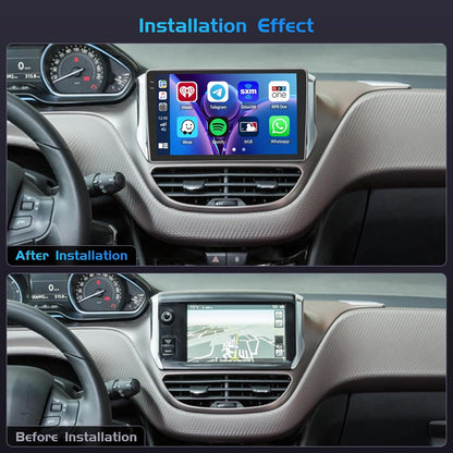 4+64G autoradio voor Peugeot 208/2008 2012-2018 Android 15 met 10'' In-Cell-scherm Ondersteuning voor Wireless Carplay en Android Auto Mirror Link Radio FM/RDS GPS WIFI BT SWC