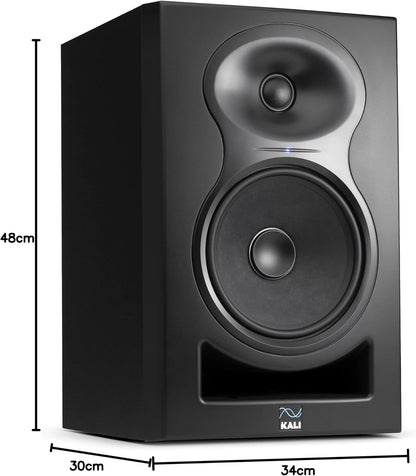 Kali Audio LP-6 2nd Wave luidspreker, studiomonitor (actieve naafmonitor, luidspreker met golfgeleidingstechnologie, basreflexsysteem, geen inherente ruis), zwart