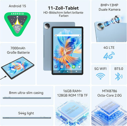 FEONAL 2025 nieuwste tablet 11 inch Android 15 tablets
