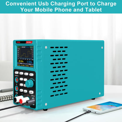 Programmeerbare labvoeding en multimeter 2 in 1 (0-30V, 0-10A) Labvoeding met datageheugen, hoge precisie, OCP, OVP, PC-software en DC310Pro USB-opladen