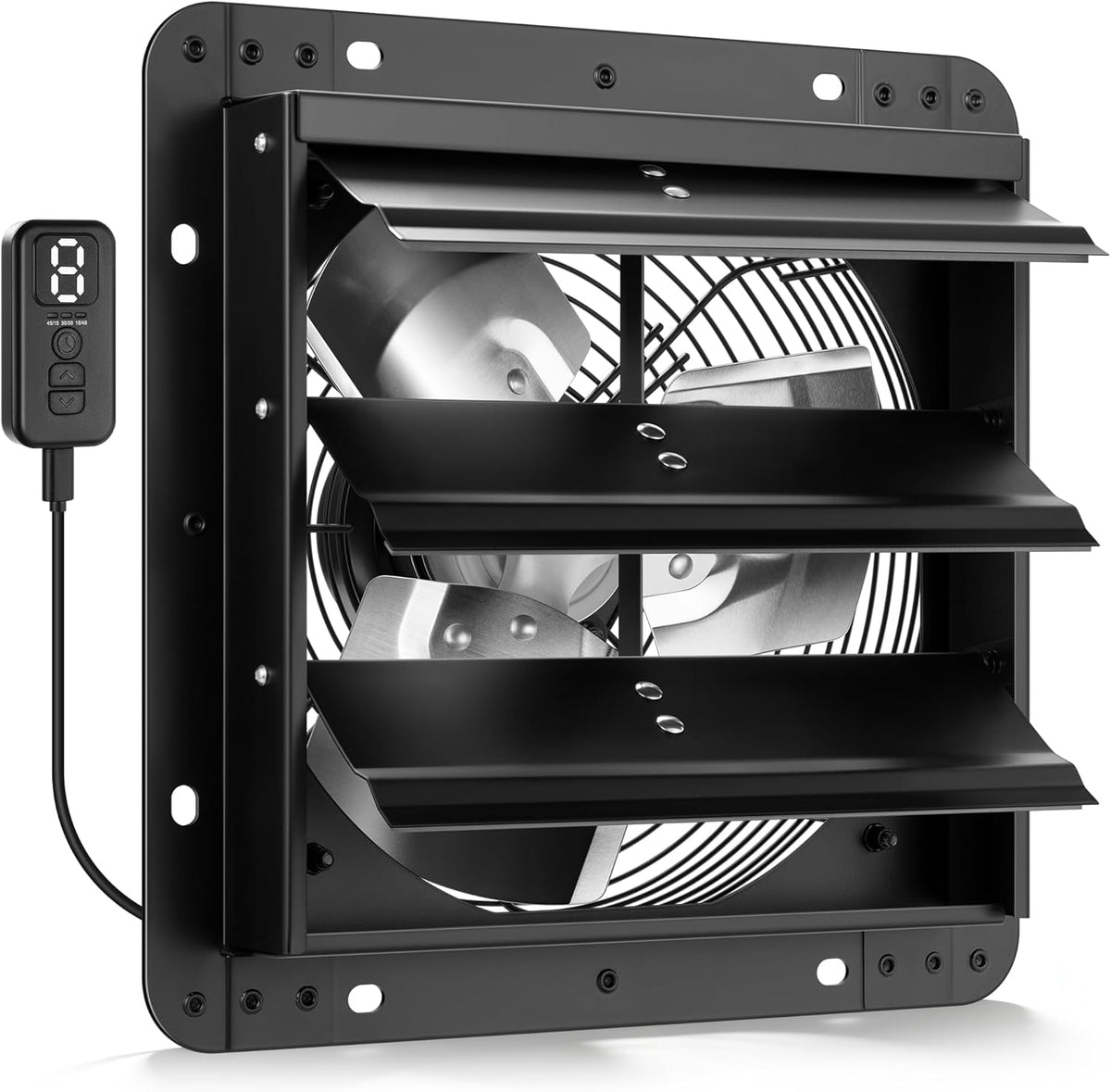VIVOHOME 250 mm Afzuigventilator met EC-Motor, 10 Verstelbare Snelheden, Muurventilator voor Serre, Kelder, Garage, Keuken