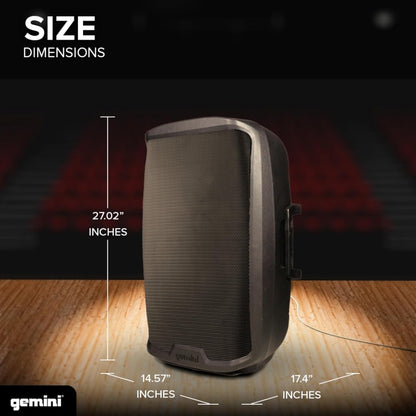 15 Inch Actieve PA Speaker – Party Speaker – DJ Speaker – Bluetooth Speaker – Actieve Speaker – Met Luidsprekerstandaard En Microfoon – 2000 Watt Vermogen – Bluetooth En TWS