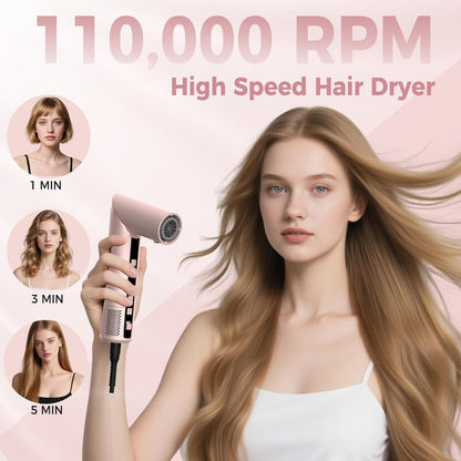 Pro Air Styler 8-in-1 haarstyler set, 1400 W, airbrush-haarstyler met 110.000 omw/min föhn met diffuser, ronde borstelföhn, krultang, auto-wrap, stijltang, voor styling, volumize, krullen en