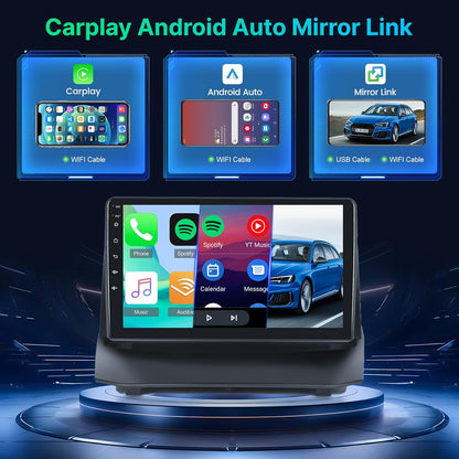 [4+64G] Carplay Radio voor Ford Fiesta 2009-2017 - 9 inch IPS 1280 * 720P Touchscreen EQ Audio - Draadloze Android Auto, AI DSP, Homepage aanpassen, SWC + AHD achteruitrijcamera
