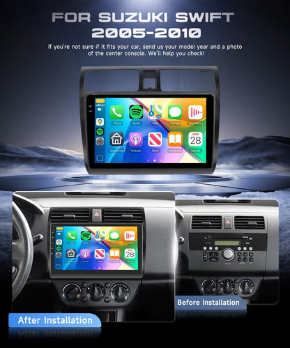Autoradio Android – Multimedia Systeem – Auto Stereo – Navigatie Unit – Touchscreen Radio – 10,1 Inch HD In-Cell Display – Draadloze CarPlay & Android Auto